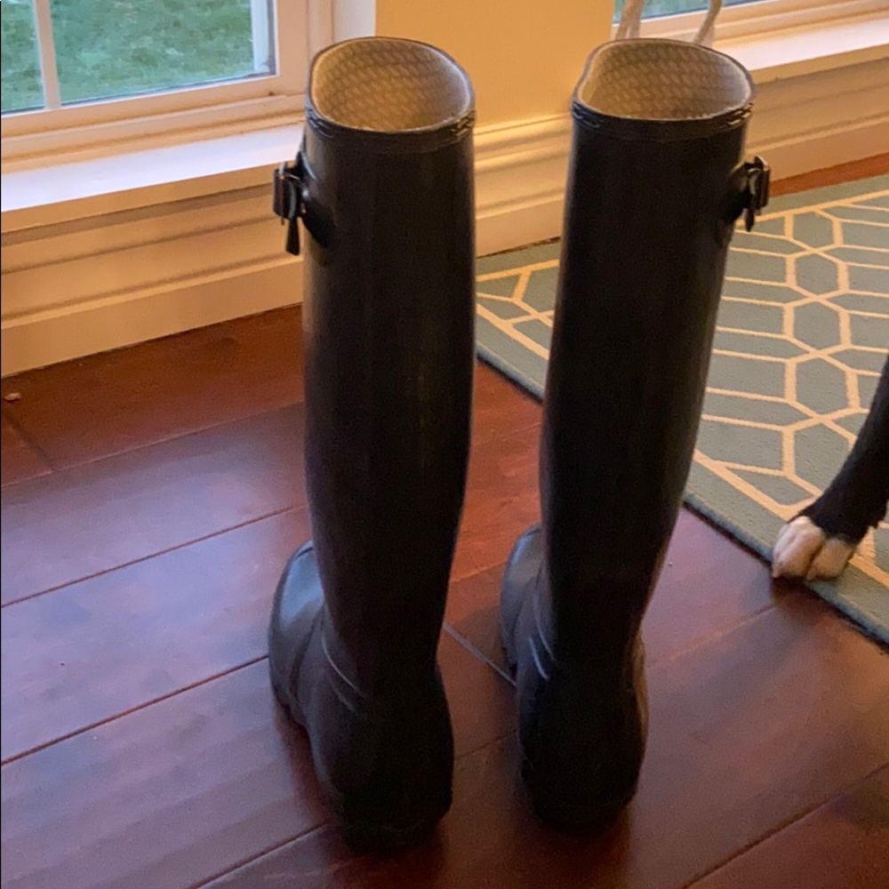 Navy blue hunter boots